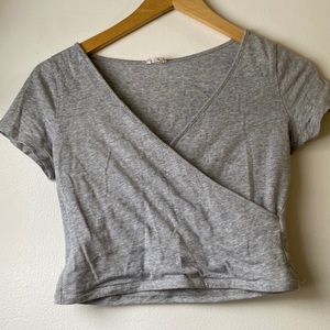 Garage grey crop top